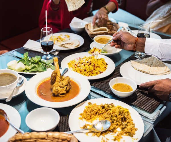 Traditional Indian street food preparation at Amakari